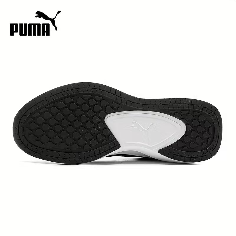 PUMA Unisex Low-Top Sneakers - Sneakers in Black/Neon Green/Orange Accents - Breathable Fabric Upper &amp; Cushioned Rubber Sole