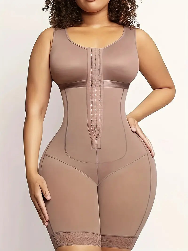 Double-Layer Sleeveless Steel Frame BodysuitHigh Waist