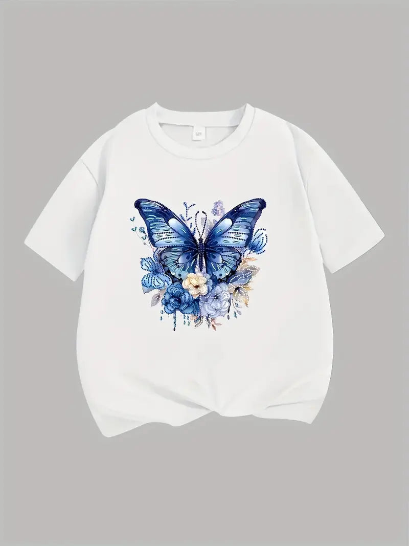 1pc Girls Short Sleeve T-Shirt