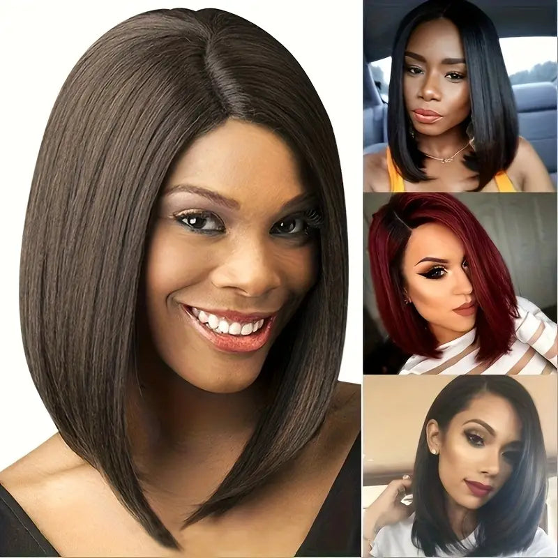 New European Women'S Short Straight Bob Head Braid Wig