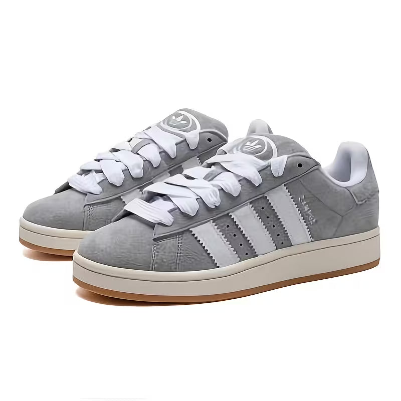 Adidas Men's Low-Top Sneakers - Minimalist Retro Three-Leaf Clover CAMPUS Design,