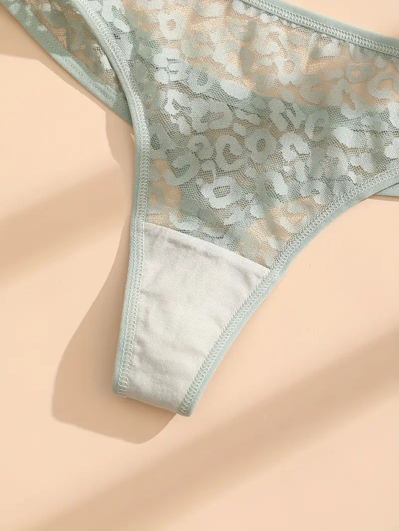 9pcs Women'S Sexy Lace Mesh Thongs - Seamless G-String Panties with Floral Patterns,