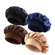 4pcs Women'S Fashion Satin Sleep Caps with Loose Straps