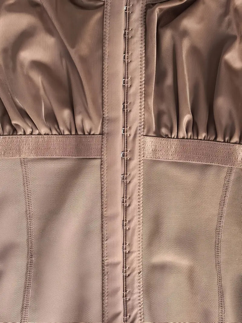 Double-Layer Sleeveless Steel Frame BodysuitHigh Waist