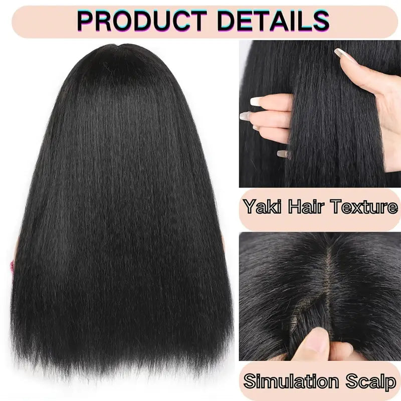 kinky chemical fiber wig headgear Yaki wig