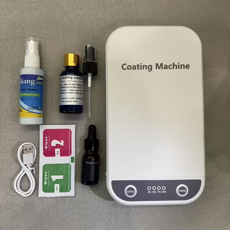 Single machine set, complimentary nano liquid film and cleaning solution