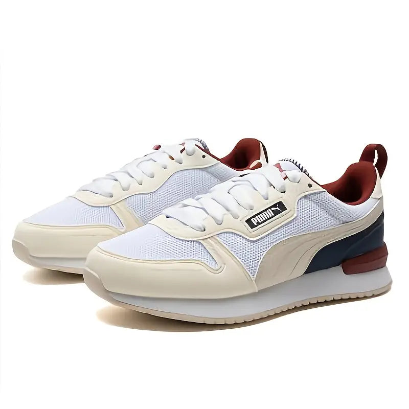 PUMA Men's Low-Top Sneakers, PU/Fabric Upper Lace-Up Casual Sneakers