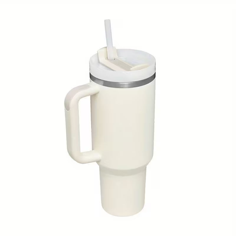2 Gen Non-slip Handle Dishwasher SafeBPA Free 1.2L Tumbler with Handle Straw Lid, Stainless Steel Travel Mug