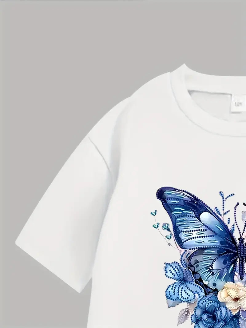 1pc Girls Short Sleeve T-Shirt