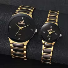2PCS Couple's Watches Fashion Stainless Steel Band Men and your WomanAnalog Quartz Watches Set