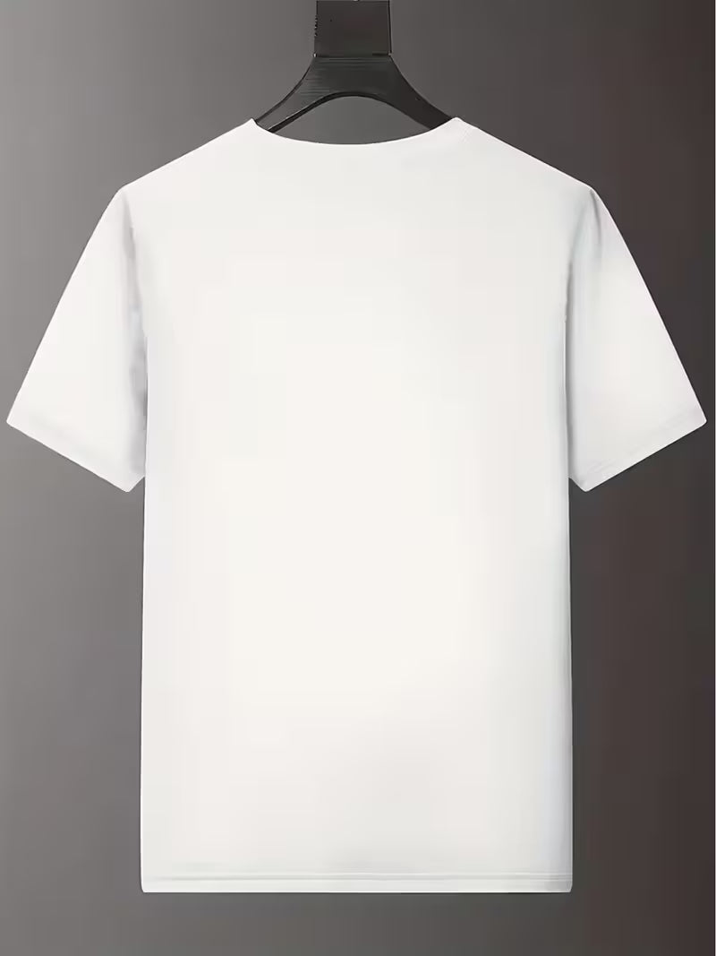 Lightweight|Breathable] 3pcs Men's T-Shirts - Lightweight Breathable Polyester | Navy/Black/White