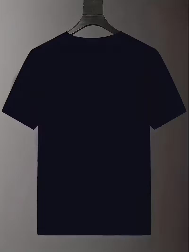 Lightweight|Breathable] 3pcs Men's T-Shirts - Lightweight Breathable Polyester | Navy/Black/White