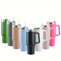 2 Gen Non-slip Handle Dishwasher SafeBPA Free 1.2L Tumbler with Handle Straw Lid, Stainless Steel Travel Mug