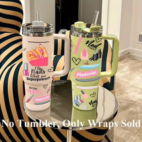 2pcs No Cup, Only Stickers Valentine's Day Gift Birthday Gift Makeup Nail Art Bow Heart