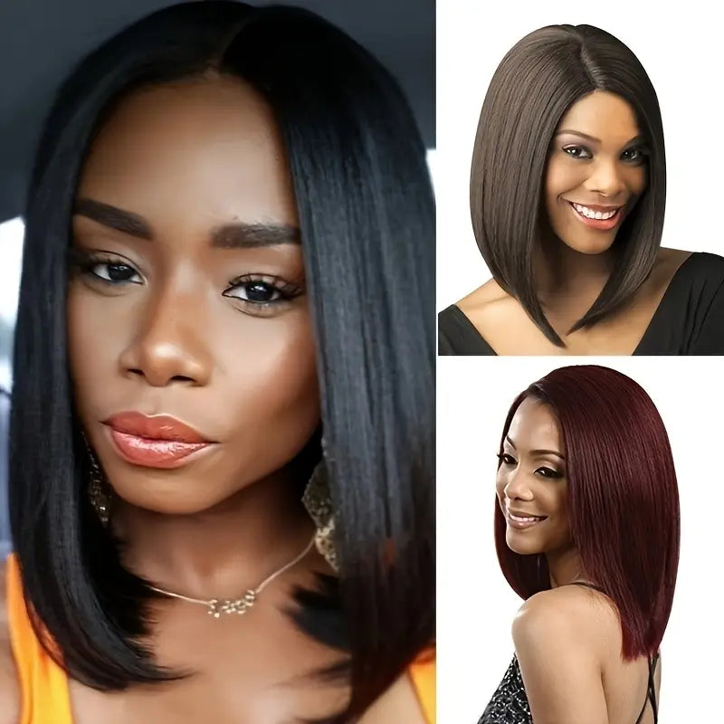 New European Women'S Short Straight Bob Head Braid Wig