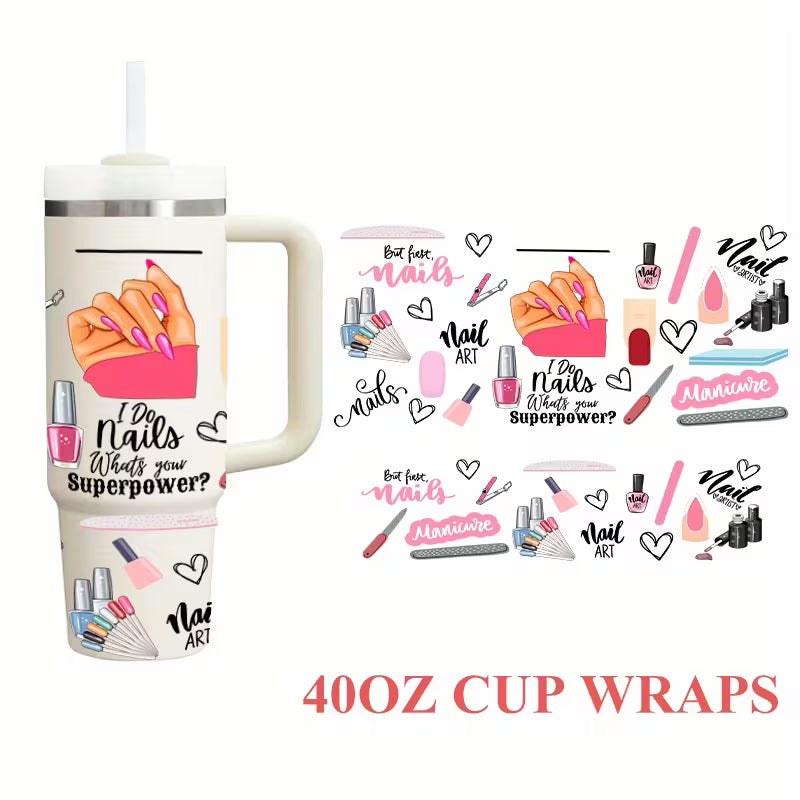 2pcs No Cup, Only Stickers Valentine's Day Gift Birthday Gift Makeup Nail Art Bow Heart