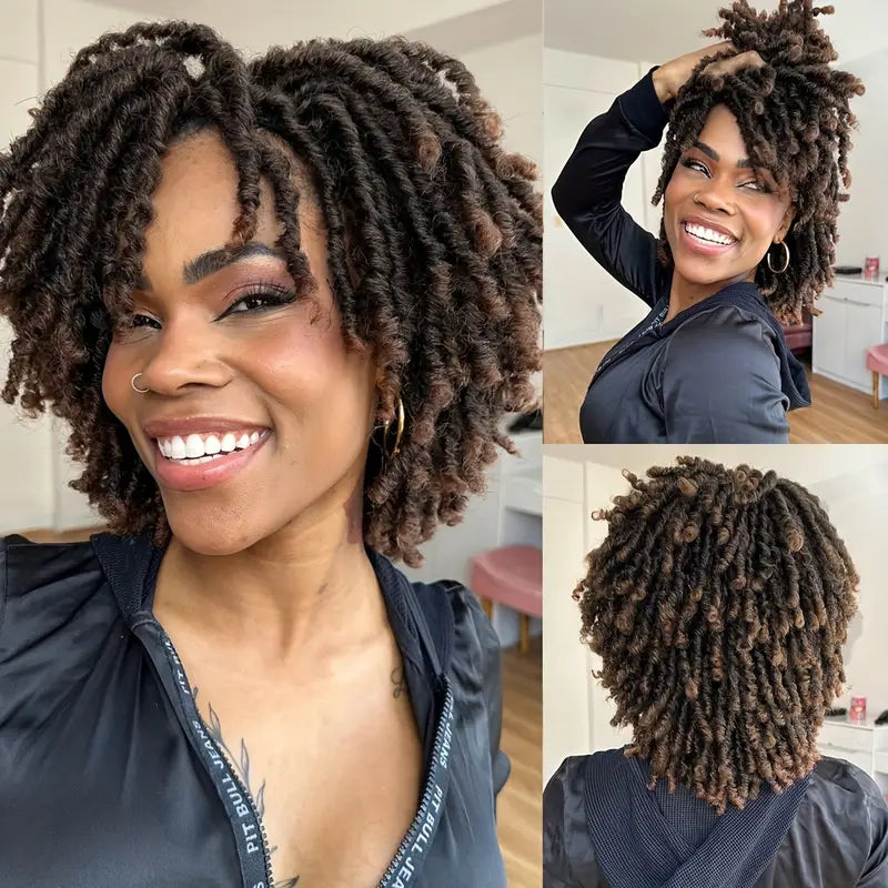 Saisity Women's Afro Kinky Twist Braided Wig,