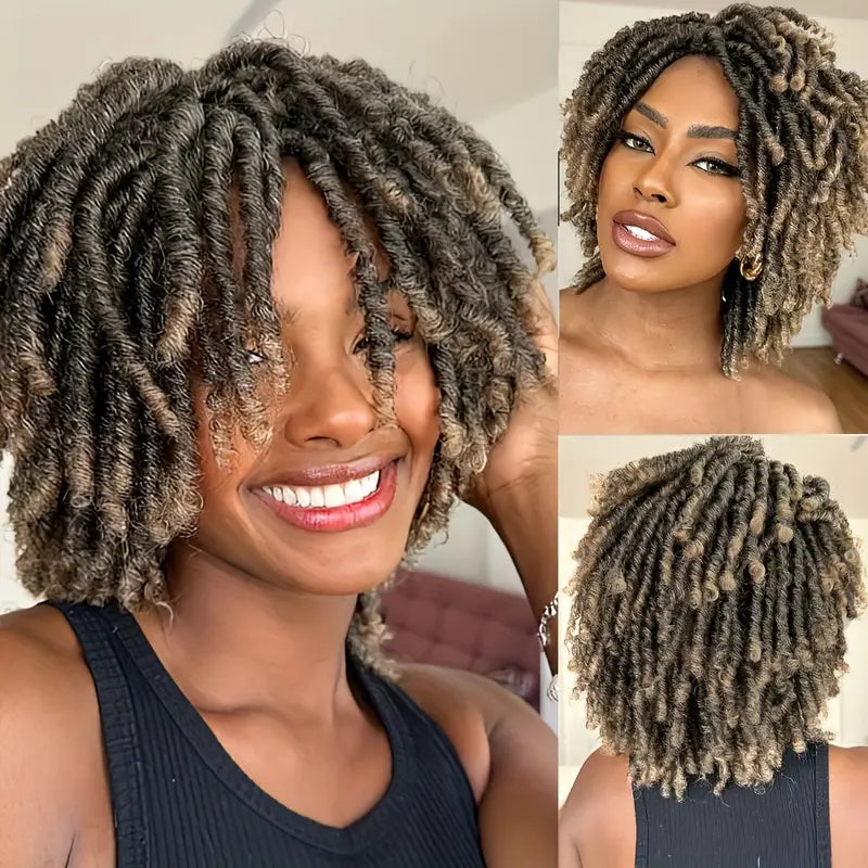 Saisity Women's Afro Kinky Twist Braided Wig,