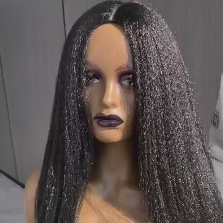 kinky chemical fiber wig headgear Yaki wig